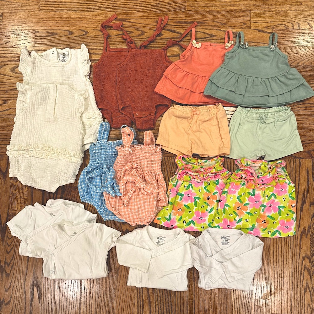 Twin baby girl spring/summer bundle